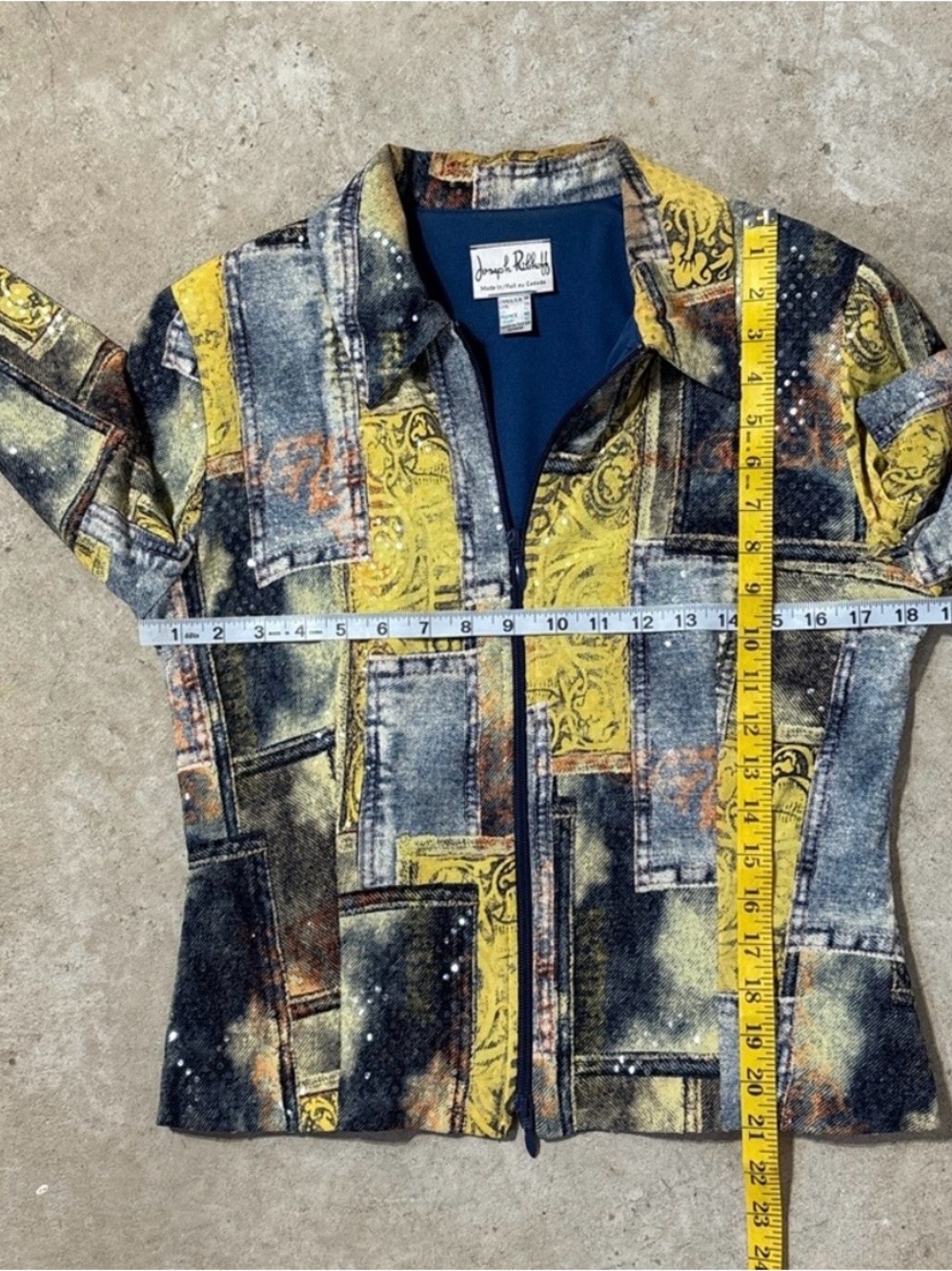Rare Vintage Joseph Ribkoff Jacket - size 10 - patch lite weight jacket - Picture 8 of 9